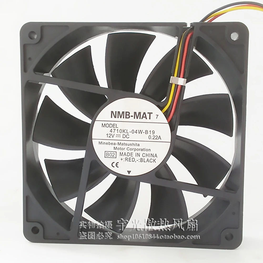 

For NMB 4710KL-04W-B19 12V 0.16A 12cm 120mm 12025 computer cpu inverter server case cooling chassis fans