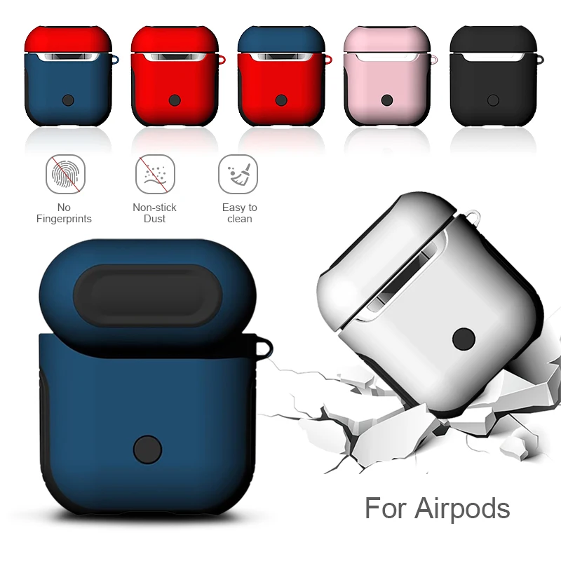 2 в 1 ТПУ+ ПК чехол для наушников для Apple AirPods 1 2 беспроводные наушники для зарядки для AirPods 2 1 защитные аксессуары оболочка