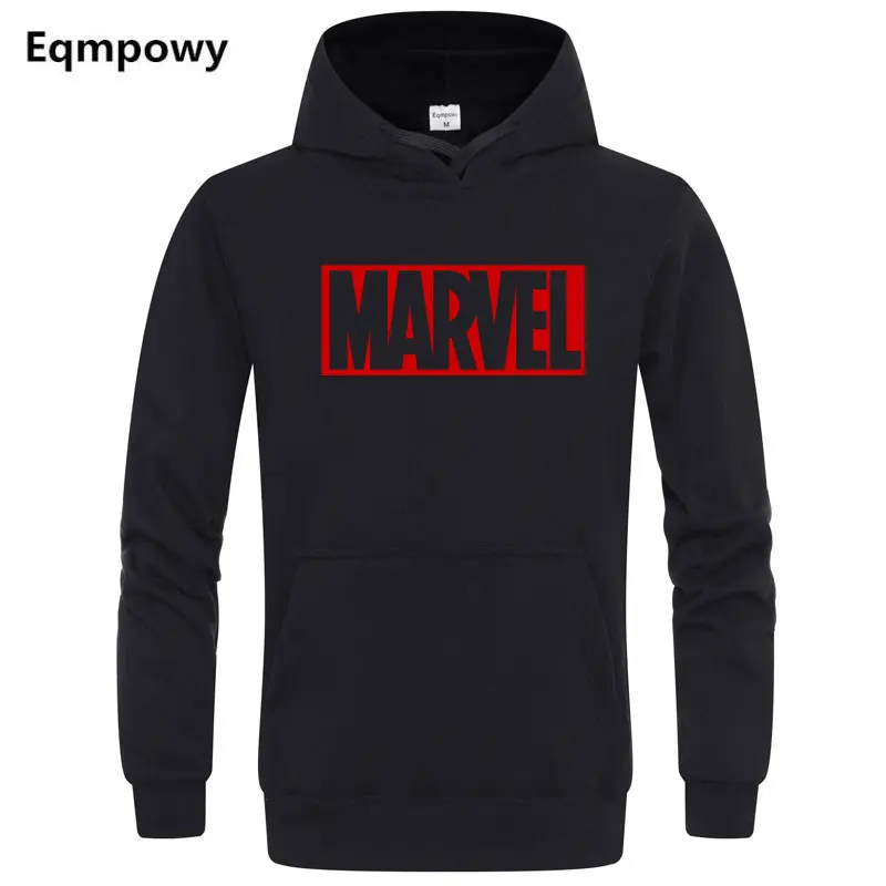 Marvel Hoodies Men Brand suprem Long Sleeve Solid Color Hooded Sweatshirt Outerwear Sweat Coat Sportswear Casual |