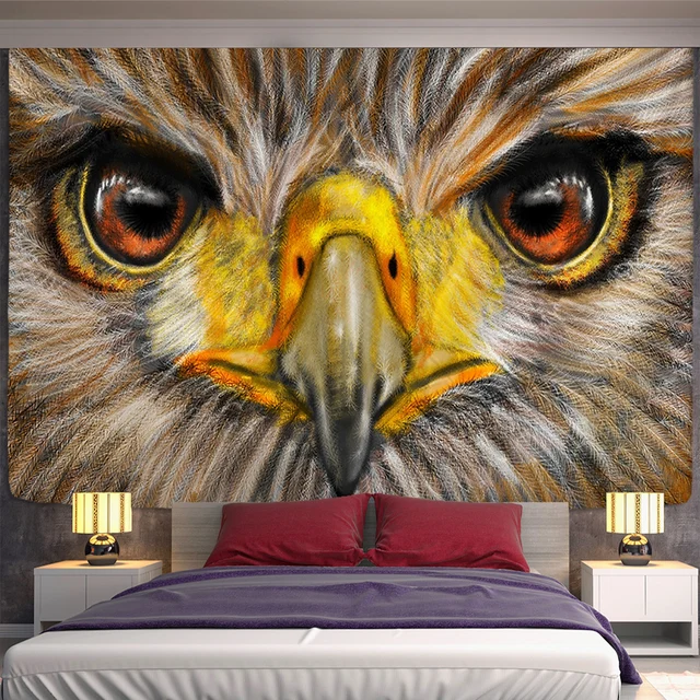 Animal 3D Owl Tapestry Wall Hanging