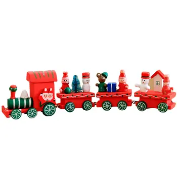 

2019 Hot New Train Magnetic Wooden Decorations Trains Model Toys Christmas Santa/Bear Gift for Kids Children Fit Wood Biro Track