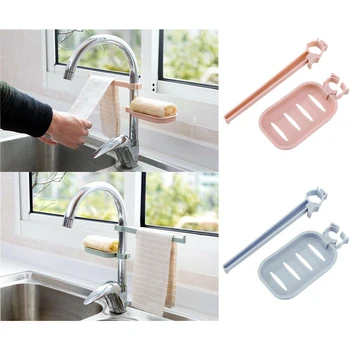 

New Kitchen Sink Faucet Sponge Soap Drying Rack Home Storage Organizer Holder-Shelves