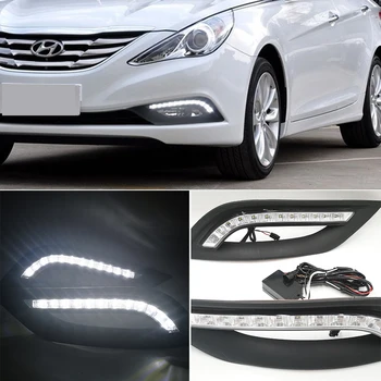 

CSCSNL 1 Pair 12v Car LED DRL for Hyundai I45 Sonata 2011 2012 2013 2014 Daytime Running Lights Driving Sonata 8 Fog Lamp