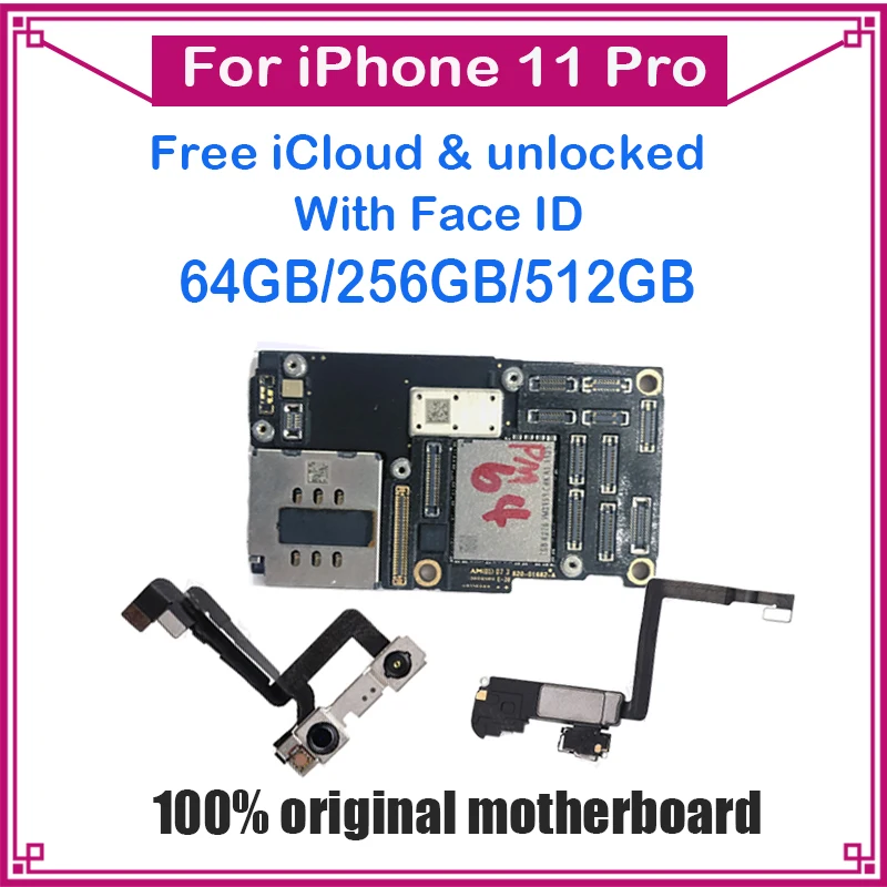 Бесплатный icloud пластина для iPhone 11 pro Материнская плата 64 Гб 256 ГБ оригинальная