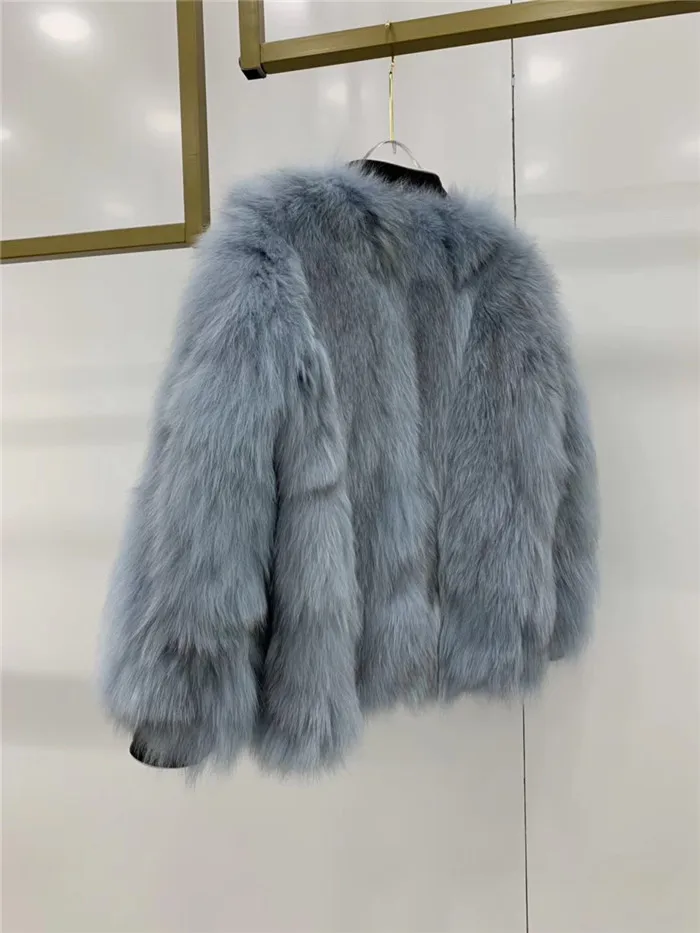 Abrigos mujer invierno шуба из натурального Лисьего меха женская зимняя короткая Повседневная мотоциклетная Лоскутная куртка из натуральной кожи Верхняя одежда