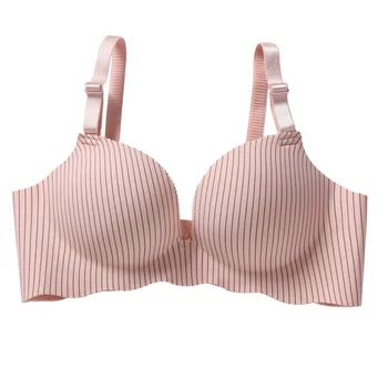 

Women Sexy Seamless Bra Casual Striped Print Push Up Bra Underwear Fashion Sexy Padded Bras Brassiere
