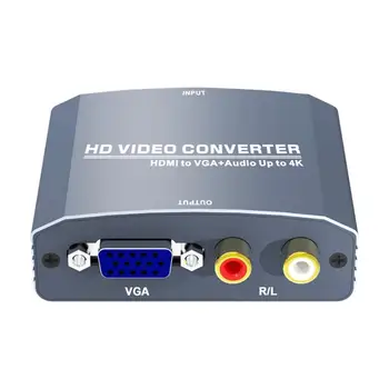 

HDMI to VGA Adapter Male to Famale Converter for 1080P HDMI-VGA Adapter With Video Audio Cable Jack HDMI VGA For PC TV Box