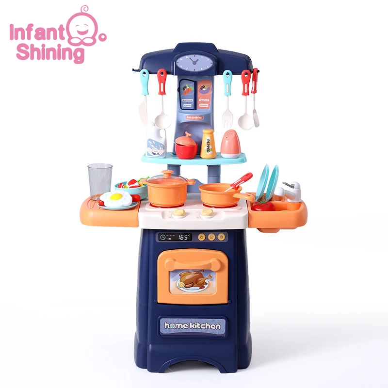 

Infant Shining Baby Kitchen Toys Tableware Mini Kitchen Toys Circulating Water Playing Children Simulation Cooking for 4-6Y