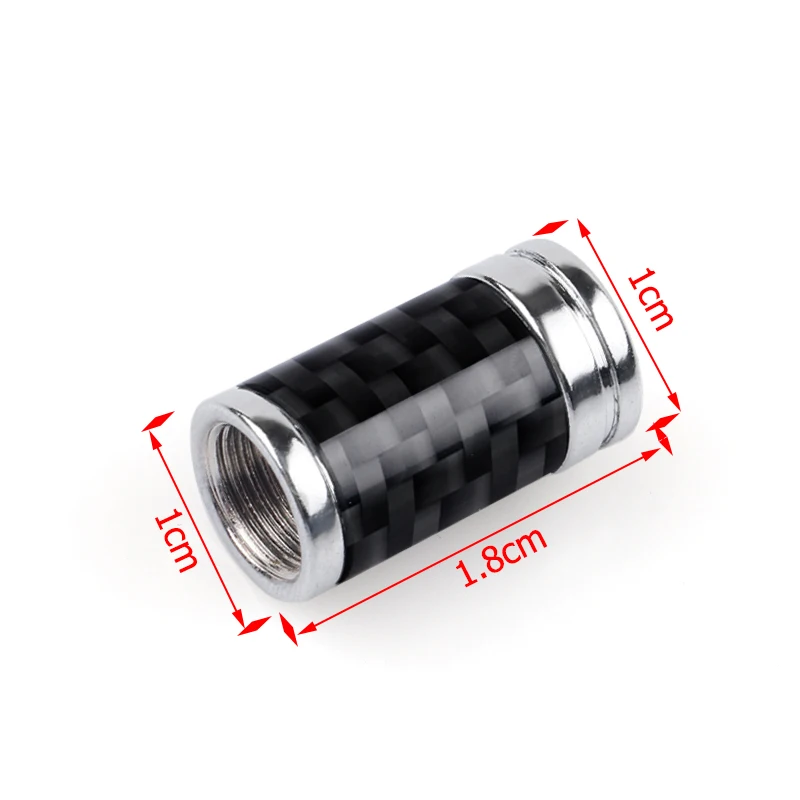 4PCS/SET Car Tire Valve Stem Caps Carbon Fiber Tyre Air Valve Cover for Nissan Nismo Teana Qashqai Skyline Juke X-trail Almera