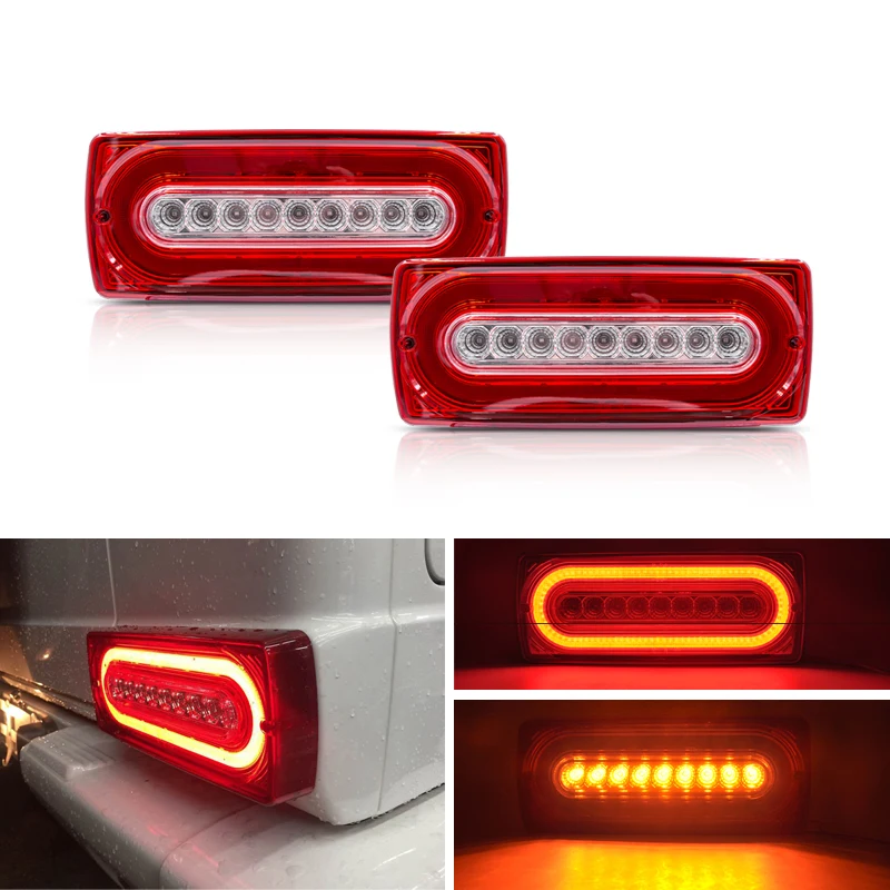 2x Led 3D задний ход тормоз сигнал поворота светильник наборы для Benz W463 G Class G500 G550 G55 AMG