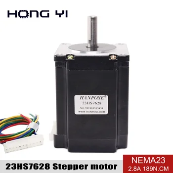 

20PCS Nema23 Stepper Motor 23HS7628 189N.CM 4-Lead 270oz-in 76mm 2.8A Bipolar CE ISO ROHS CNC Router Engraving Machine