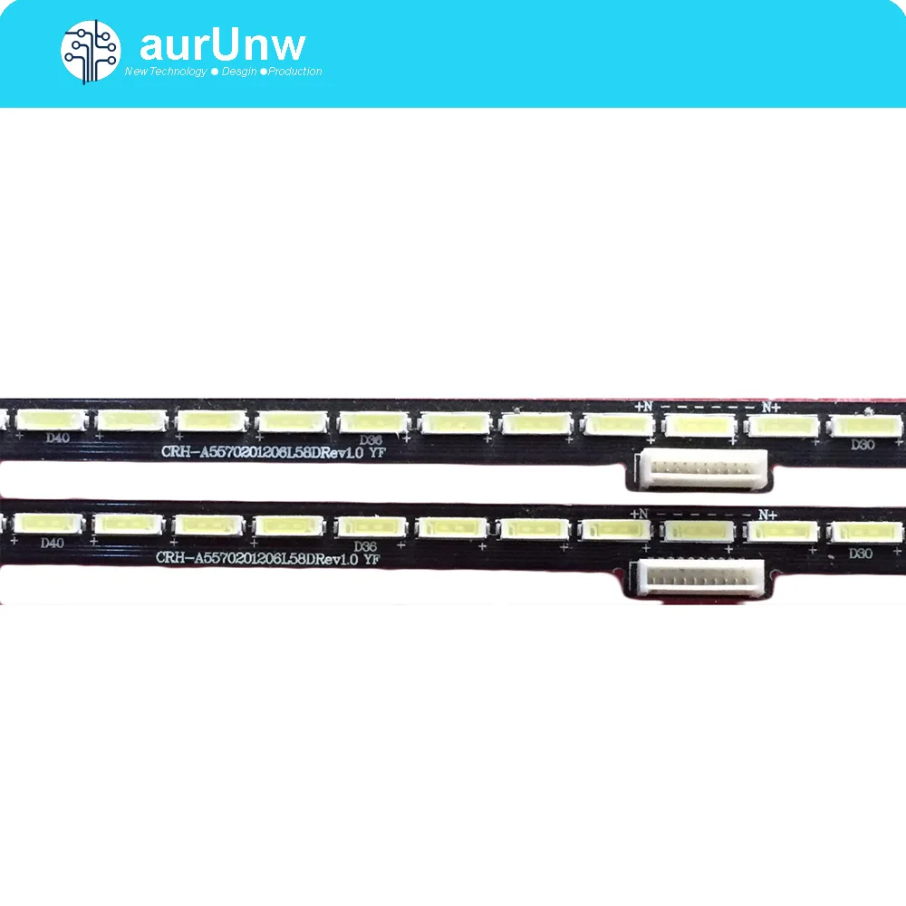 2 шт. светодиодный Подсветка полосы для Skyworth 55 &quot55G7200 CRH-A5570201206L58DREV1.0 1555-R5500500-01