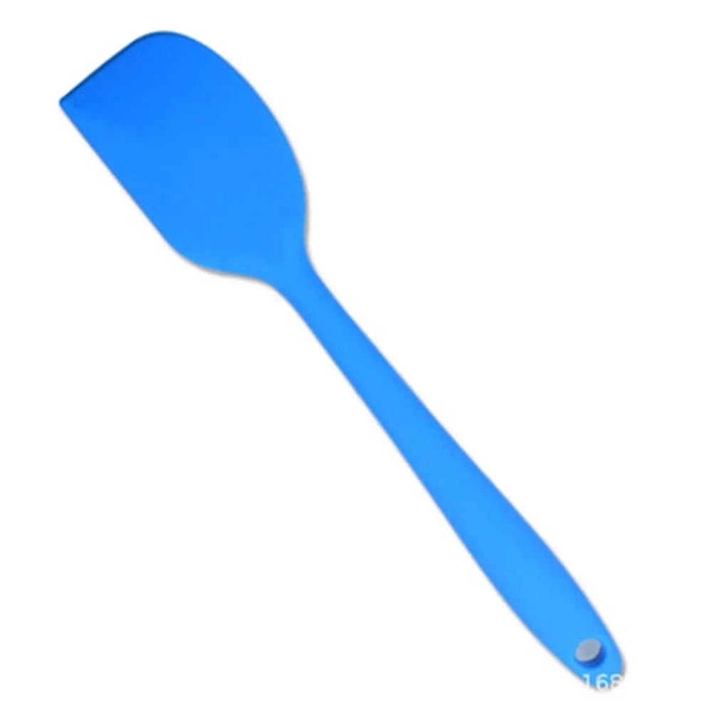 1 шт. силиконовый скребок инструмент для выпечки торта пищевой антипригарный масляный кулинарный силикон шпатель резиновая Лопата приспособления для выпечки - Цвет: blue