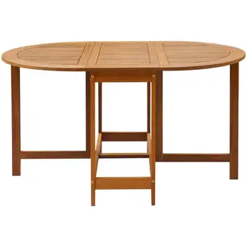 

【AU Warehouse】Furniture Outdoor Oval Drop Leaf Table Acacia Wood