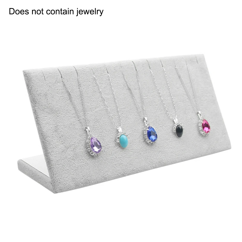  L Shape Velvet Necklace Chain Bracelet Display Stand Board Jewelry Holder Rack Jewelry Display Prop