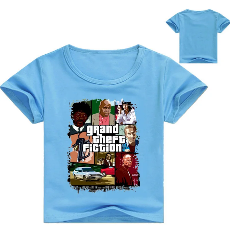 Новая футболка для мальчиков и девочек gta, футболки gta Street Fight Long with gta, одежда Детские хлопковые футболки с короткими рукавами, детская одежда 3-12