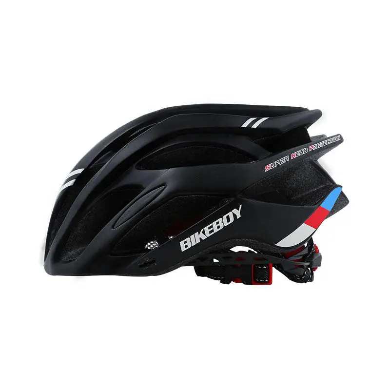 Взрослый MTB дорожный велосипедный шлем для занятий спортом на открытом воздухе Сверхлегкий шлем насекомых шлем с сеткой оснащен градиентом многоцветные велосипедные шапочки - Цвет: Black