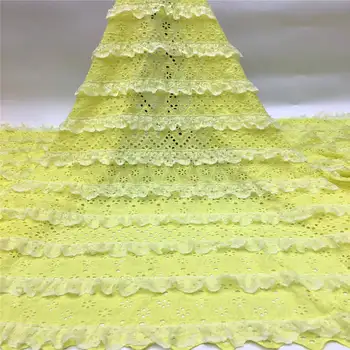 

2020 New guipure African 3D lace fabric pearls stones embroidery 3D flower applique Nigerian french net lace fabrics for wedding