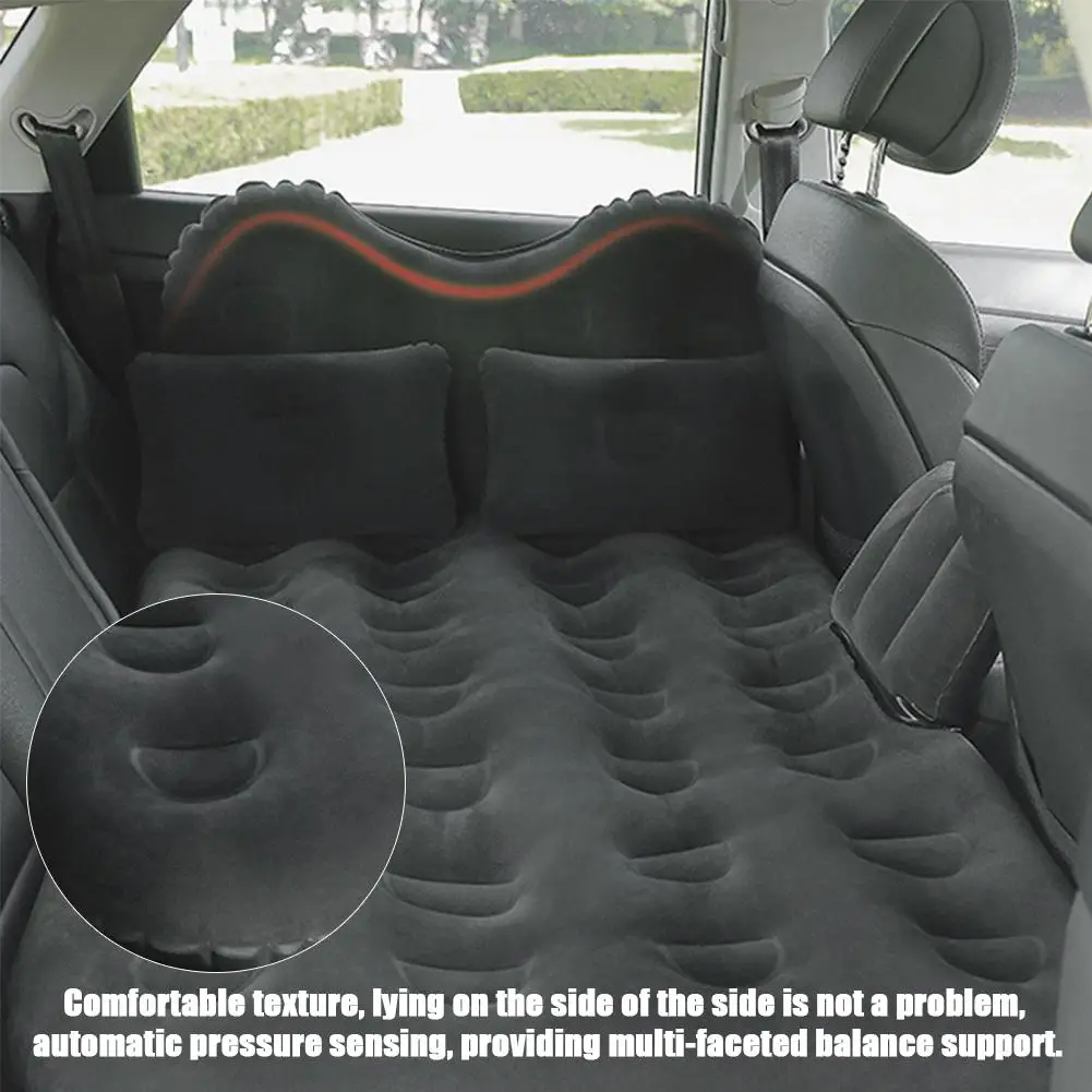 Новое поступление Надувная Подушка подголовник автомобиля воздушная кровать с матрас для путешествий Флокирование двойная защита