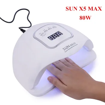 

80W UV LED Nail Dryer For All Gels Polish with Bottom LCD Display Timer Memory Function Quick Dry Curing Lamp for Manicure Tools