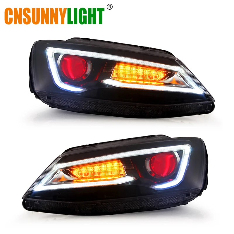 CNSUNNYLIGHT для VW/Volkswagen Jetta 2011/2012/2013/2014 Автомобильные фары в сборе w/светодиодный DRL