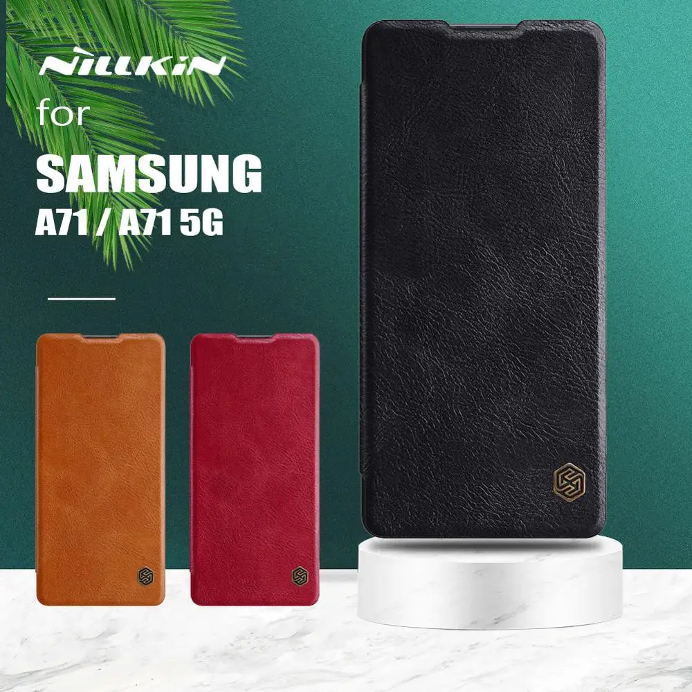 Чехол Nillkin Qin для Samsung Galaxy A71 кожаный чехол-книжка с откидной крышкой Роскошный
