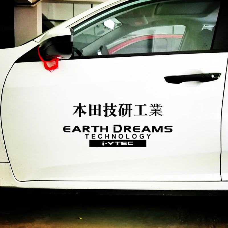 Vinyl Earth Dream i-VTEC Car Decal Sticker Auto Window Decal Emblem For Honda