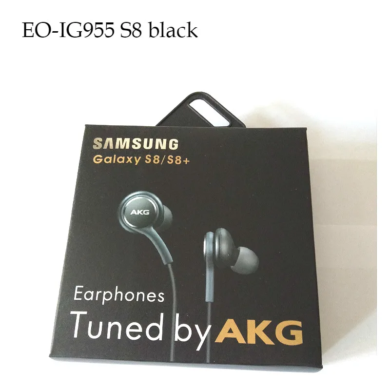 Наушники samsung EO-IG955 3,5 мм наушники-вкладыши с микрофоном Проводная гарнитура для huawei samsung Galaxy S8 S9 с подарком - Цвет: S8 black