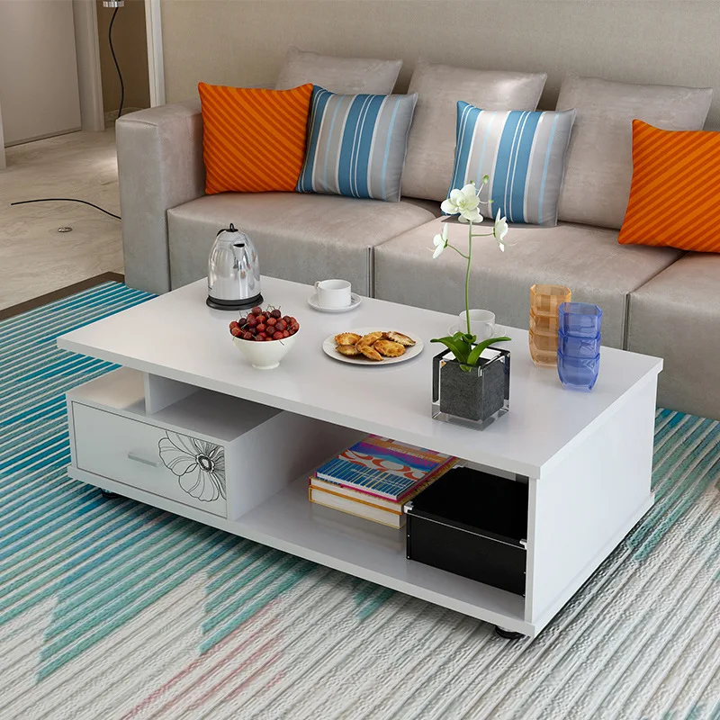 

Minimalist Modern Baking Varnish Teapoy Table Living Room-Style TV Cabinet Teapoy Table Combination Simplicity Creative Living R