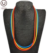 Ukebay простые ожерелья резиновое колье чокер многоцветная веревка