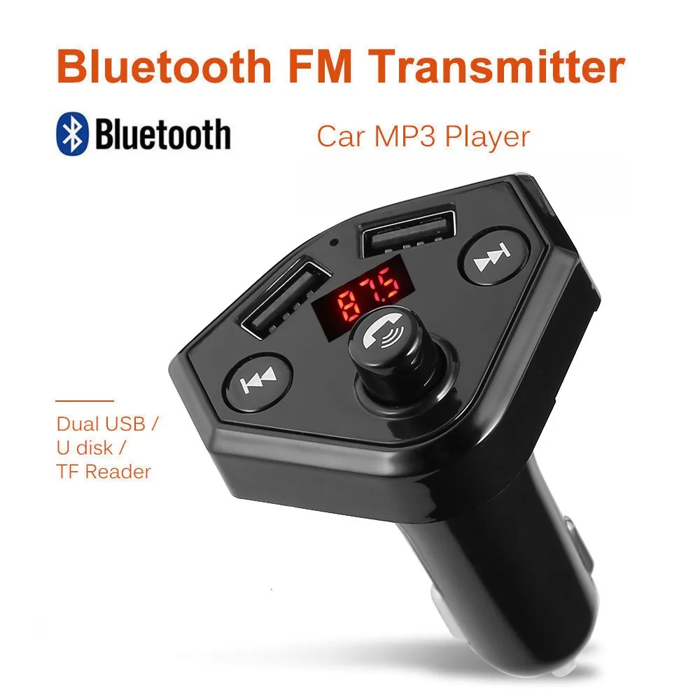 Bluetooth автомобильный комплект fm-передатчик беспроводной радио адаптер usbпередатчики два Usb порта зарядное устройство MP3-плеер D2