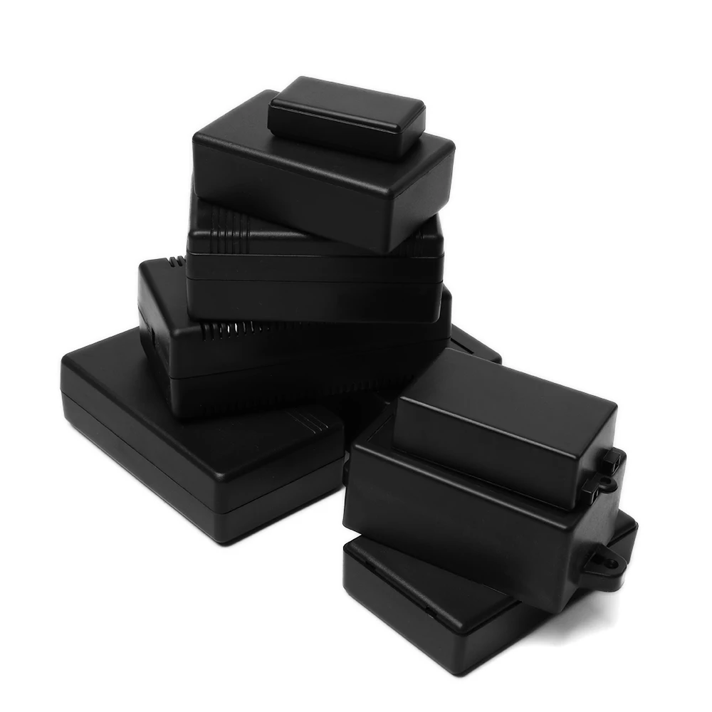 2 шт. черный корпус DIY корпус прибора ABS пластиковый проект коробка ящик для хранения корпус коробки водонепроницаемые электронные принадлежности