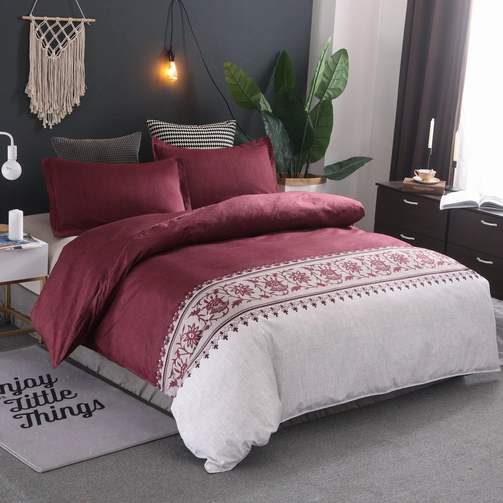 Bedding Duvet Cover Sets Jacquard Floral Printed Bed Linen Case Quilt Pillowcase Bedclothes Texitle for Home Hotel | Дом и сад