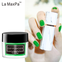 La MaxPa флуоресцентная пудра неоновая погружение 10 грамм легко замочить от более крепкого прозрачного неонового хрома погружения порошок дизайн ногтей