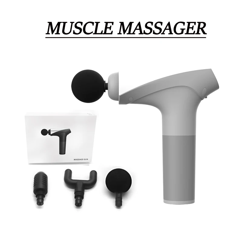 Mini Electric Muscle Massage Gun Stimulator Fascial Massager Low Noise USB After Fitness Decompose Lactic Acid For Male Female