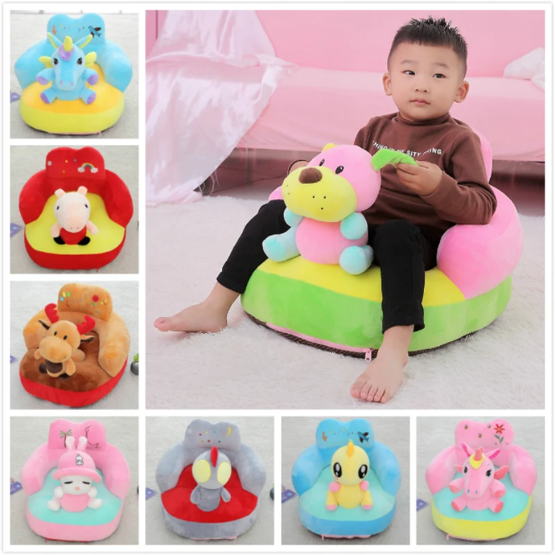 Seat for Kids Learn Sitting Plush Baby Chair Stuffed Animal Unciorn
