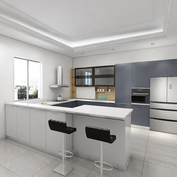 

Australian standard custom make modern high gloss lacquer kitchen cabinet