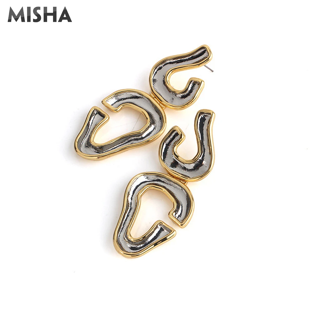 MISHA серьги-гвоздики для женщин, новинка, необычный дизайн, рождественский подарок, серьги для девушек, очаровательные ювелирные серьги, подарок 0061