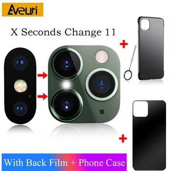 

3Pcs Set Modified Metal Sticker Seconds Change Camera Lens Cover For iPhone X XS XR MAX Fake Camera to For iPhone 11 Pro Max