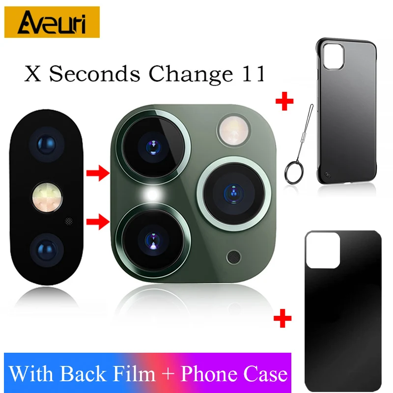 iphone xs to 11 pro camera Наклейка для объектива камеры секундная Замена iPhone X S XR XS MAX