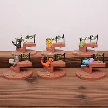 Figurine Pokemon, 6 escaliers en spirale, petit Dragon de feu, Pikachu, modèle Ibu Q, décoration faite à la main, cadeau de noël