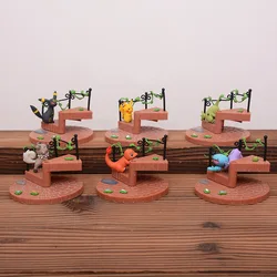 Figuras de acción en espiral de Pokémon, juguete de figuras de dragón de fuego, Pikachu, Ibu Q, decoración hecha a mano, regalo de Navidad, 6 escaleras