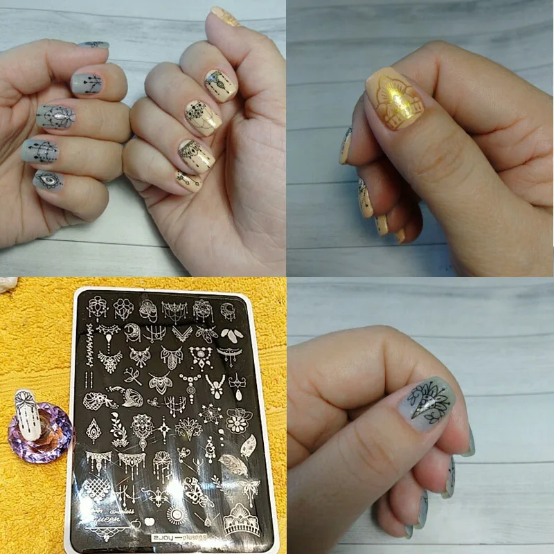 9.5*14.5cm Dream Catch Template Nail Art Polish Stamping Plates 3D Stencil For Nails stamp for Nails Stamping Polish