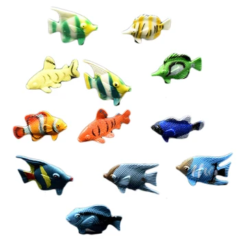 

12pcs/set Mini Marine Animals Tropical Ocean Fish Pet Figures Toy Gift Sea Life Model Toys PVC Pool Fish Toy Early Education