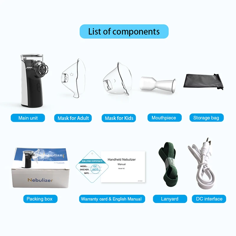 JianYouCare Handheld inhaler nebulizer inhalator kids Adult Atomizer nebulizador portatil medical equipment Asthma inalador mesh nebulizer medical nebulizer asthma inhaler spacer