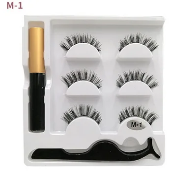 

Hot 5 Magnet Eyelash Magnetic Liquid Eyeliner & Magnetic False Eyelashes & Tweezer Set Waterproof Long Lasting Eyelash Extension