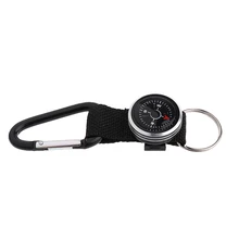 Открытый скалолазание d-кольцо карабин пружинная защелка крюк компас, брелок для ключей