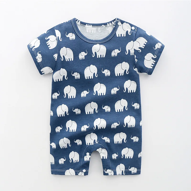Summer 0-24 Months Baby Boys Girls Romper Infant Jumpsuit Cartoon Short-sleeved Climbing Pajamas Cotton Brand Toddler Clothes cotton jumpsuit baby romper