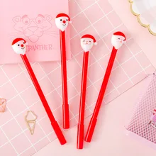 2 шт гелевые ручки каваи Рождество дедушка мультфильм канцелярские принадлежности для творчества ручка черные чернила 0,5 мм Полная игла школьные офисные принадлежности