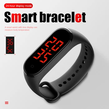 

55mAh Smart Band V8 Body Temperature Monitor Smart Band Bracelet with 24-Hour Time Touch Key Type LED Screen Display